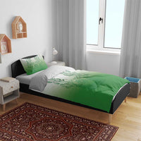 Philippines Barong Style Bedding Set with Polynesian Art and Leaf Motif Green Color LT03 - Polynesian Pride