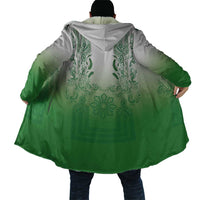 Philippines Barong Style Cloak with Polynesian Art and Leaf Motif Green Color LT03 - Polynesian Pride
