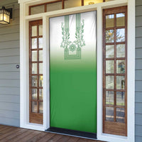 Philippines Barong Style Door Cover with Polynesian Art and Leaf Motif Green Color LT03 - Polynesian Pride