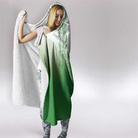 Philippines Barong Style Hooded Blanket with Polynesian Art and Leaf Motif Green Color LT03 - Polynesian Pride
