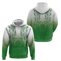 Philippines Barong Style Hoodie with Polynesian Art and Leaf Motif Green Color LT03 - Polynesian Pride