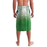 Philippines Barong Style Lavalava with Polynesian Art and Leaf Motif Green Color LT03 - Polynesian Pride