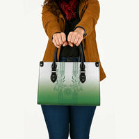 Philippines Barong Style Leather Bag with Polynesian Art and Leaf Motif Green Color LT03 - Polynesian Pride