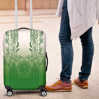 Philippines Barong Style Luggage Cover with Polynesian Art and Leaf Motif Green Color LT03 Green - Polynesian Pride
