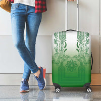 Philippines Barong Style Luggage Cover with Polynesian Art and Leaf Motif Green Color LT03 - Polynesian Pride