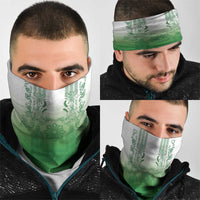 Philippines Barong Style Neck Gaiter with Polynesian Art and Leaf Motif Green Color LT03 - Polynesian Pride