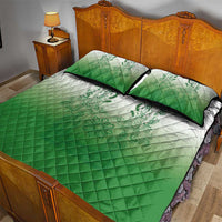 Philippines Barong Style Quilt Bed Set with Polynesian Art and Leaf Motif Green Color LT03 - Polynesian Pride