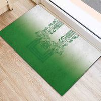 Philippines Barong Style Rubber Doormat with Polynesian Art and Leaf Motif Green Color LT03 - Polynesian Pride