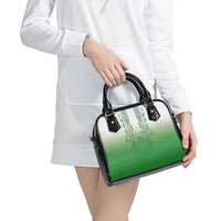 Philippines Barong Style Shoulder Handbag with Polynesian Art and Leaf Motif Green Color LT03 - Polynesian Pride