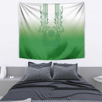 Philippines Barong Style Tapestry with Polynesian Art and Leaf Motif Green Color LT03 - Polynesian Pride