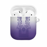 Philippines Barong Style AirPods Case with Polynesian Art and Leaf Motif Purple Color LT03 Purple - Polynesian Pride