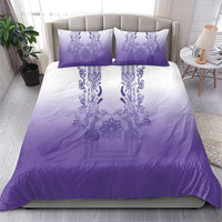 Philippines Barong Style Bedding Set with Polynesian Art and Leaf Motif Purple Color LT03 - Polynesian Pride
