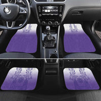 Philippines Barong Style Car Mats with Polynesian Art and Leaf Motif Purple Color LT03 Set 4pcs Purple - Polynesian Pride