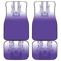 Philippines Barong Style Car Mats with Polynesian Art and Leaf Motif Purple Color LT03 - Polynesian Pride