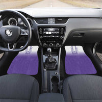 Philippines Barong Style Car Mats with Polynesian Art and Leaf Motif Purple Color LT03 Set 2pcs - Front Purple - Polynesian Pride