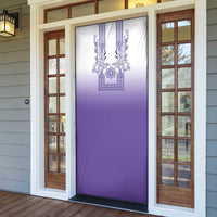 Philippines Barong Style Door Cover with Polynesian Art and Leaf Motif Purple Color LT03 - Polynesian Pride