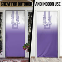 Philippines Barong Style Door Cover with Polynesian Art and Leaf Motif Purple Color LT03 - Polynesian Pride