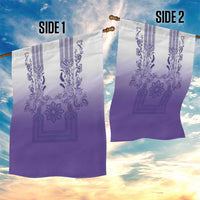 Philippines Barong Style Garden Flag with Polynesian Art and Leaf Motif Purple Color LT03 - Polynesian Pride