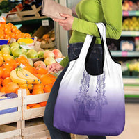 Philippines Barong Style Grocery Bag with Polynesian Art and Leaf Motif Purple Color LT03 - Polynesian Pride