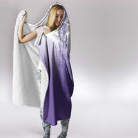Philippines Barong Style Hooded Blanket with Polynesian Art and Leaf Motif Purple Color LT03 - Polynesian Pride