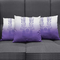 Philippines Barong Style Pillow Cover with Polynesian Art and Leaf Motif Purple Color LT03 - Polynesian Pride