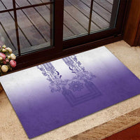 Philippines Barong Style Rubber Doormat with Polynesian Art and Leaf Motif Purple Color LT03 - Polynesian Pride