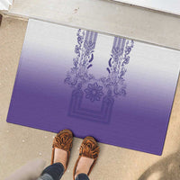 Philippines Barong Style Rubber Doormat with Polynesian Art and Leaf Motif Purple Color LT03 - Polynesian Pride