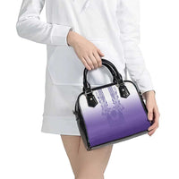 Philippines Barong Style Shoulder Handbag with Polynesian Art and Leaf Motif Purple Color LT03 - Polynesian Pride