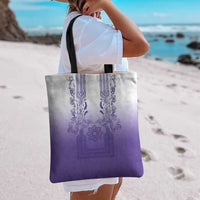Philippines Barong Style Tote Bag with Polynesian Art and Leaf Motif Purple Color LT03 - Polynesian Pride