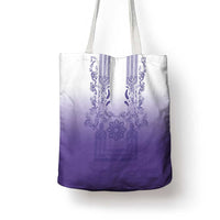 Philippines Barong Style Tote Bag with Polynesian Art and Leaf Motif Purple Color LT03 - Polynesian Pride