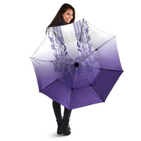 Philippines Barong Style Umbrella with Polynesian Art and Leaf Motif Purple Color LT03 - Polynesian Pride