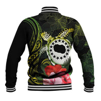 Kia Orana Cook Islands Baseball Jacket Turtle and Hibiscus Polynesian Pattern LT03 - Polynesian Pride