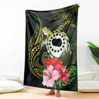 Kia Orana Cook Islands Blanket Turtle and Hibiscus Polynesian Pattern LT03 - Polynesian Pride