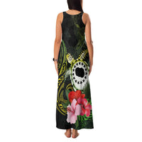 Kia Orana Cook Islands Family Matching Tank Maxi Dress and Hawaiian Shirt Turtle and Hibiscus Polynesian Pattern