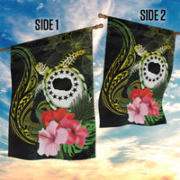 Kia Orana Cook Islands Garden Flag Turtle and Hibiscus Polynesian Pattern LT03 - Polynesian Pride