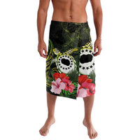 Kia Orana Cook Islands Lavalava Turtle and Hibiscus Polynesian Pattern LT03 Yellow - Polynesian Pride