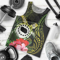 Kia Orana Cook Islands Men Tank Top Turtle and Hibiscus Polynesian Pattern LT03 - Polynesian Pride