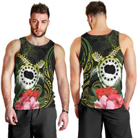 Kia Orana Cook Islands Men Tank Top Turtle and Hibiscus Polynesian Pattern LT03 - Polynesian Pride