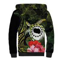 Kia Orana Cook Islands Sherpa Hoodie Turtle and Hibiscus Polynesian Pattern LT03 - Polynesian Pride
