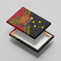 Papua New Guinea Goroka Show Canvas Wall Art Bird-of-paradise and Melanesian Tattoo Pattern LT03 - Polynesian Pride