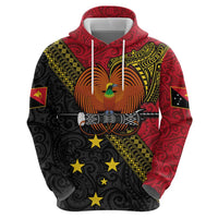 Papua new Guinea Goroka Show Hoodie Bird-of-paradise and Melanesian Tattoo Pattern
