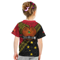 Papua new Guinea Goroka Show Kid T Shirt Bird-of-paradise and Melanesian Tattoo Pattern