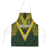 Australia Rugby Custom Apron Aboriginal Art Sporty Style LT03 Green - Polynesian Pride