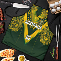 Australia Rugby Custom Apron Aboriginal Art Sporty Style LT03 Green - Polynesian Pride