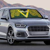 Australia Rugby Custom Auto Sun Shade Aboriginal Art Sporty Style - Polynesian Pride