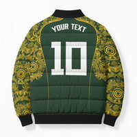Australia Rugby Custom Bomber Puffer Jacket Aboriginal Art Sporty Style LT03 - Polynesian Pride