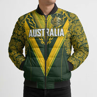Australia Rugby Custom Bomber Puffer Jacket Aboriginal Art Sporty Style LT03 - Polynesian Pride
