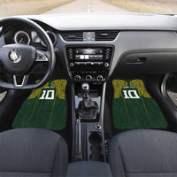 Australia Rugby Custom Car Mats Aboriginal Art Sporty Style LT03 Set 2pcs - Front Green - Polynesian Pride