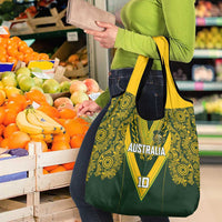 Australia Rugby Custom Grocery Bag Aboriginal Art Sporty Style LT03 - Polynesian Pride