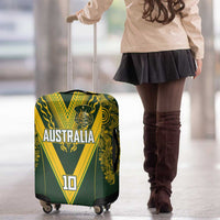 Australia Rugby Custom Luggage Cover Aboriginal Art Sporty Style - Polynesian Pride